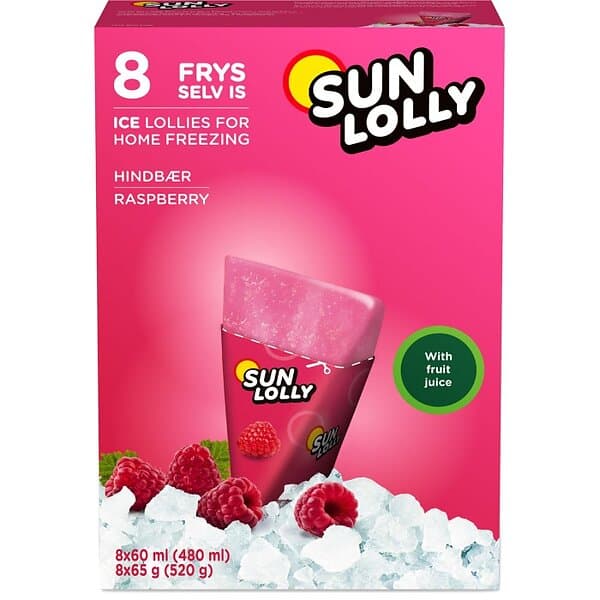 Sun Lolly Isglass Hallon 8st