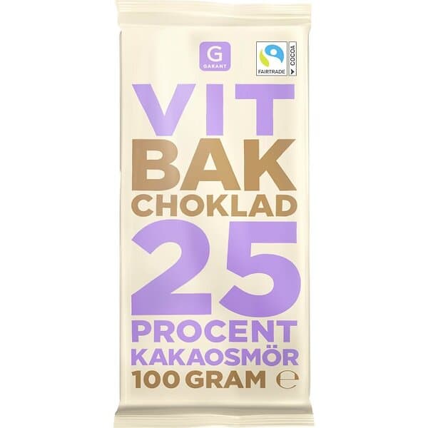 Garant Vit Bakchoklad 100g