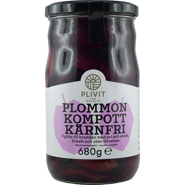 Plivit Plommonkompott Kärnfri 680g