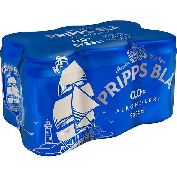 Pripps Blå Alkoholfri 0,0% 6x33cl inkl pant