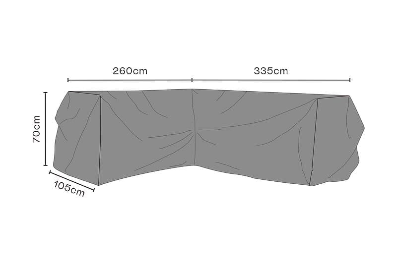 Brafab Möbelskydd (Andas) Till hörnsoffa 335-335 x 105 x 70 cm