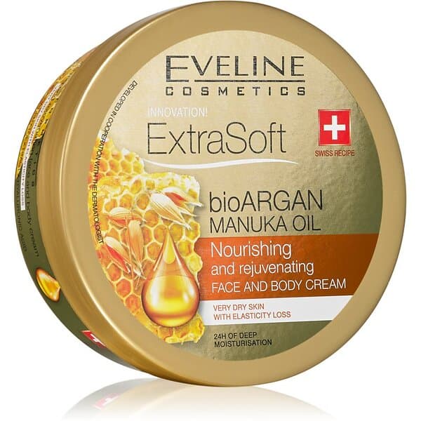 Eveline Cosmetics Extra Soft Fuktgivare för ansikte och kropp Med arganolja 175ml
