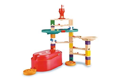 Hape Quadrilla Stack Track Bucket Set - plastlåda med kulbana i trä - 90 delar