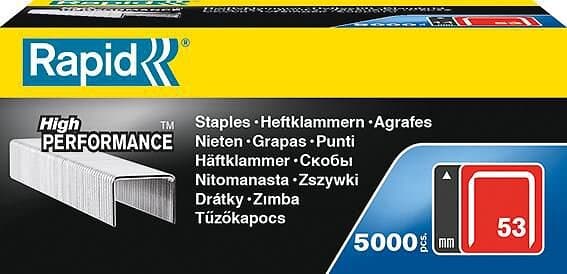 Rapid Häftklammer ; 11,4x14 mm; 5000 st.; typ 53