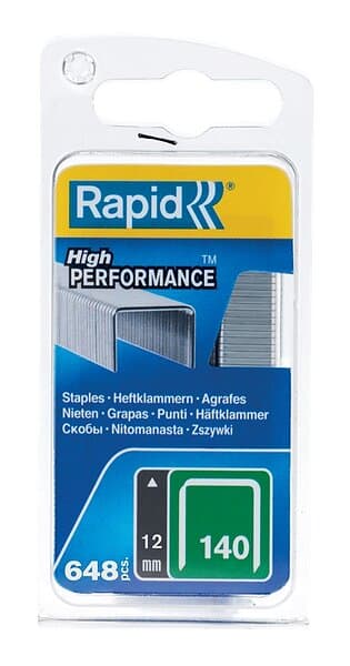 Rapid Häftklammer Flatwire; 12 mm; 650 st.; typ 140; galvaniserat