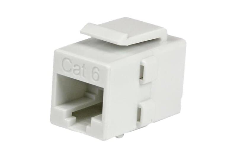 CAT StarTech.com Vit 6 RJ45-nätverkskopplare med Keystone-kontakt – F/F kopplingsdon för nätverk vit