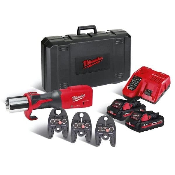 Milwaukee M18 ONEBLHPT-302C U-SET Pressmaskin med U-backar, batteri och laddare