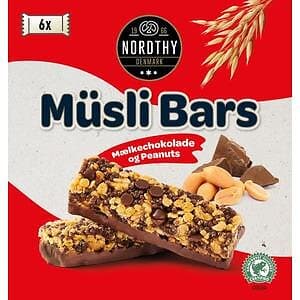 Nordthy Müsli Bar Jordnötter & Mjölkchoklad 150g