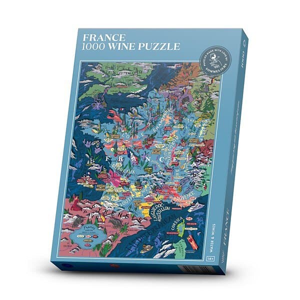 Vinpussel Frankrike 1000 bitar, Water and Wines