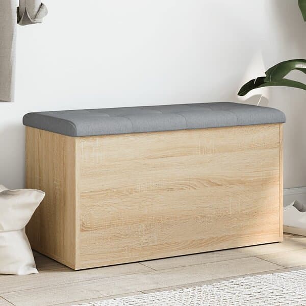 vidaXL Förvaringsbänk sonoma-ek 82x42x45 cm konstruerat trä 835049