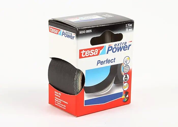 Tesa band, svart 2,75 m x 38 mm