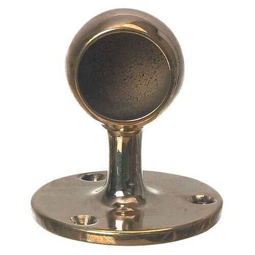 Foresti &amp; Suardi Räckhållare Ändstycke för Grabbräcke Ø30 x 75 x Ø65 mm Kromad Mässing