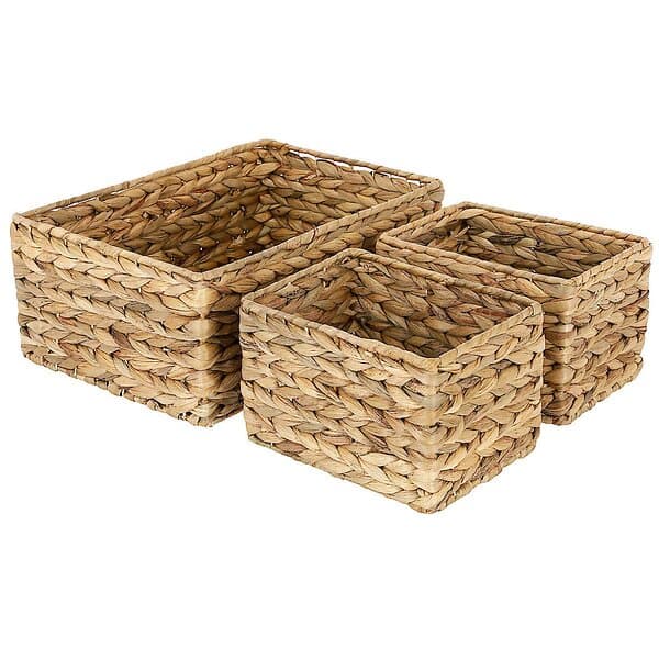 Clas Ohlson Förvaringskorgar natur, 3-pack