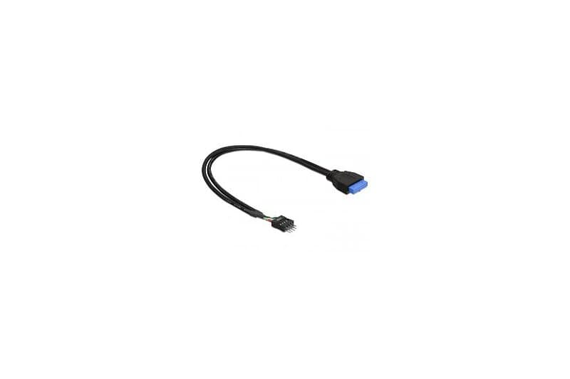 DeLock USB-kabel 19-stifts USB 3,0-kontakt till 8-stifts USB 2,0-överdel 30 cm