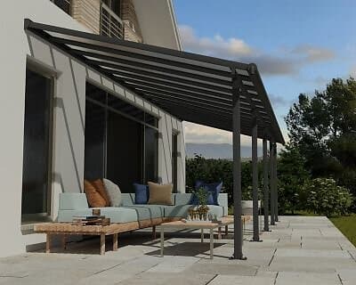 Canopia by Palram Altantak Olympia OLYMPIA PATIO COVER 3X8.51 GREY CLEAR 704355