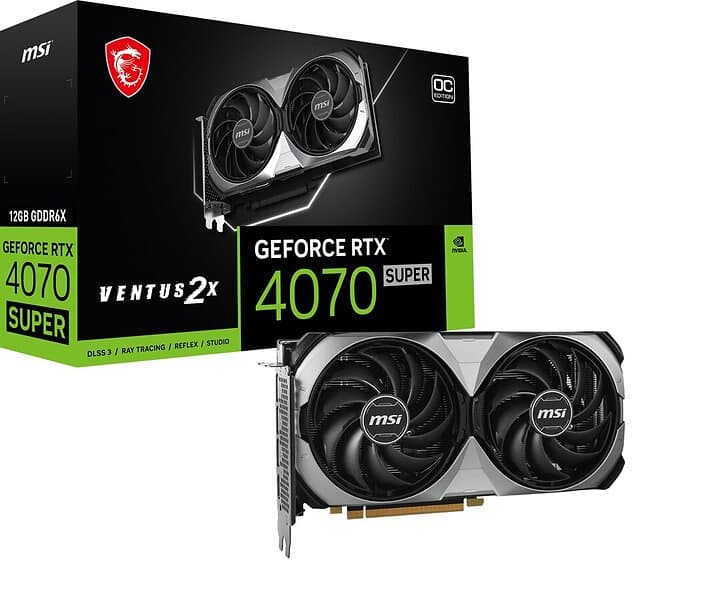 MSI GeForce RTX 4070 Super Ventus 2X OC HDMI 3xDP 12GB