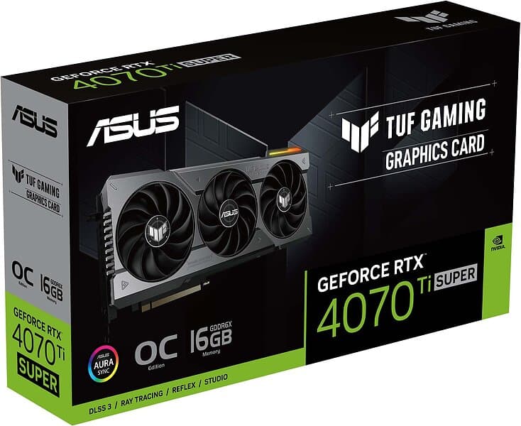 Asus GeForce RTX 4070 Ti Super TUF Gaming OC Edition 2xHDMI 3xDP 16GB