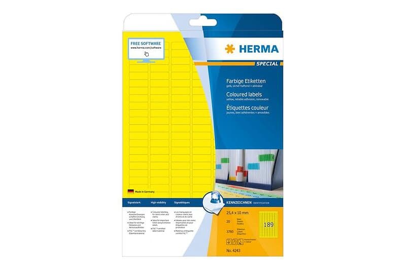 Herma Special etikett matta 3780 etikett(r) 25,4 x 10 mm