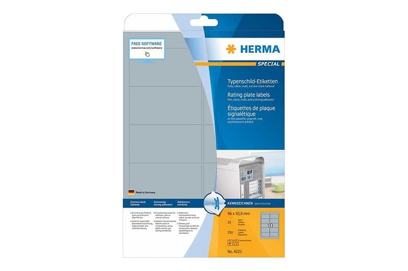 Herma Special filmetiketter matt 250 etikett (er) 96 x 50,8 mm