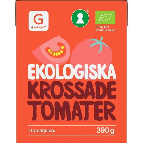 Garant Krossade Tomater Ekologiska 390g