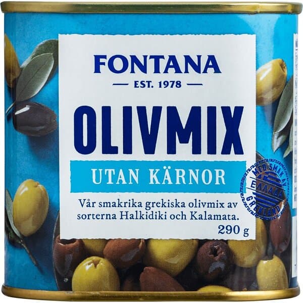 Fontana Olivmix utan Kärnor 290g
