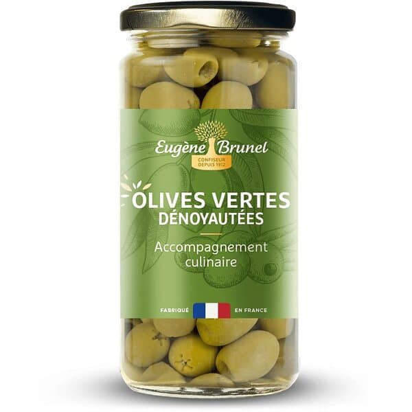 Eugène Brunel Urkärnade Gröna Oliver 350g