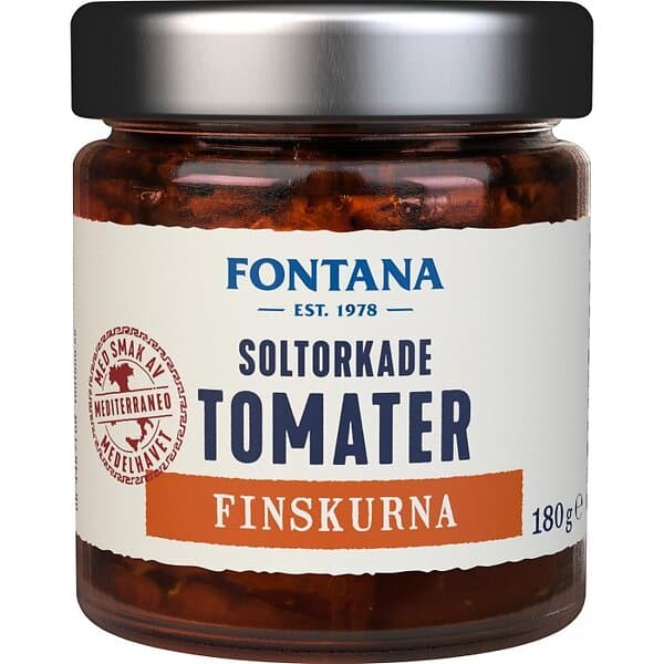 Fontana Tomater Soltorkade Finskurna 180g