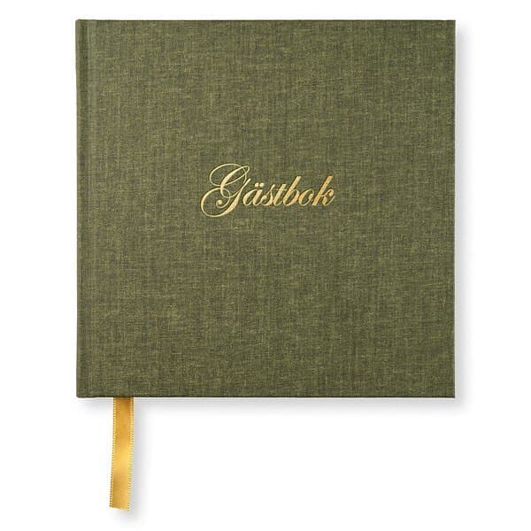 Paperstyle Gästbok Khaki Green Textil