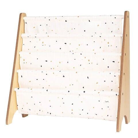 3 Sprouts Book Rack Terrazzo/Cream