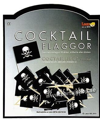 Cocktailflaggor Pirat, 50 st