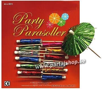 Party parasoll, drinkparaply metallic