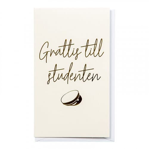 Studentkort 10/17 cm grattis