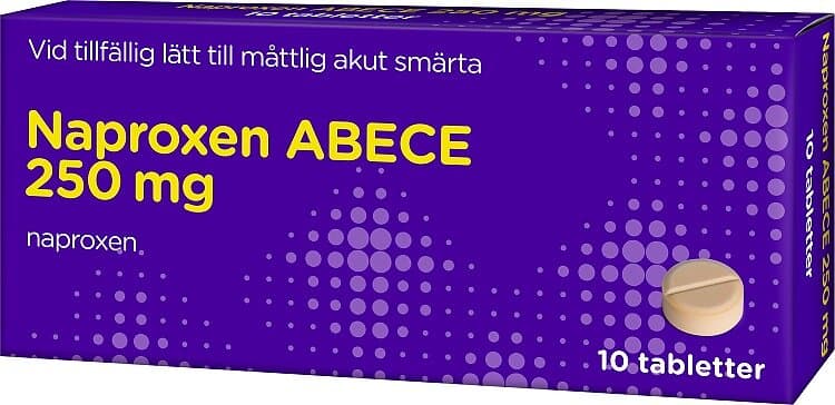 ABECE Naproxen Tablett 250mg 10 tabletter