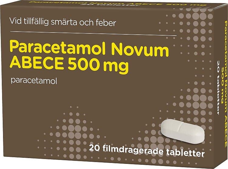 ABECE Paracetamol Novum Filmdragerad Tablett 500mg 20 Tabletter