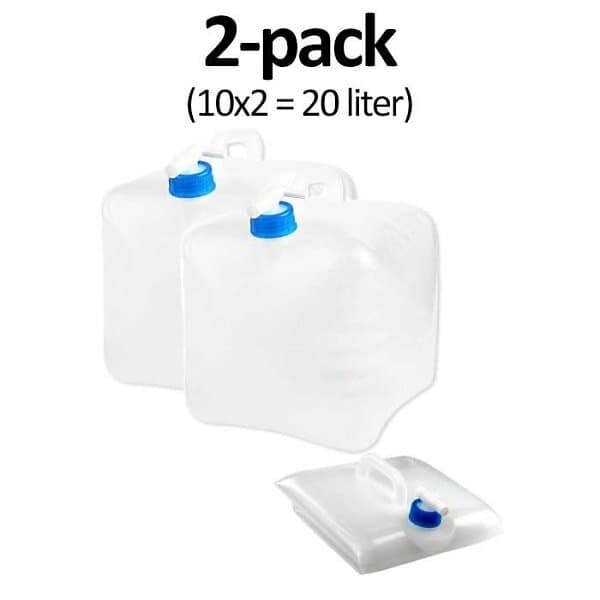 Wild Nature 2-pack 10l Hopfällbar Vattendunk Med Tappkran