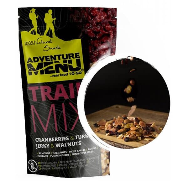 Adventure Menu Trail Mix Crabberry & Turkey jerky & walnuts 100g