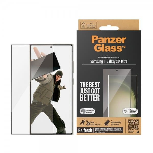 PanzerGlass Screen Protector Samsung Galaxy S24 Ultra | Ultra-Wide Fit