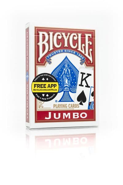 Bicycle kortlek Poker Jumbo Index (red)