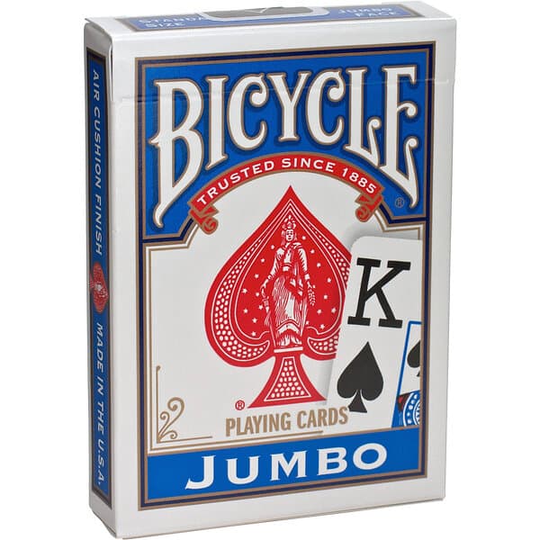 Bicycle kortlek Poker Jumbo Index (blue)