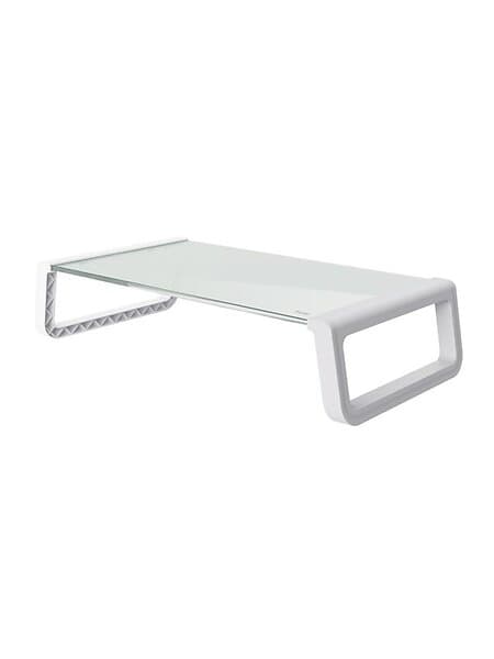 Monta Glass Monitor Stand, White