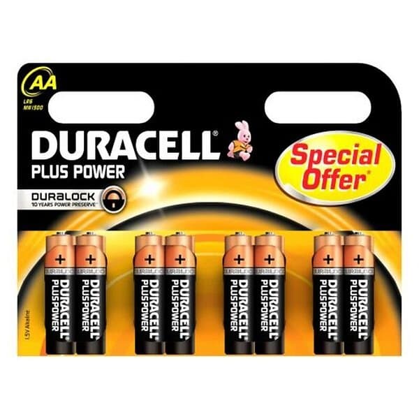 Duracell Plus Power Alkaline AA LR6 8-Pack