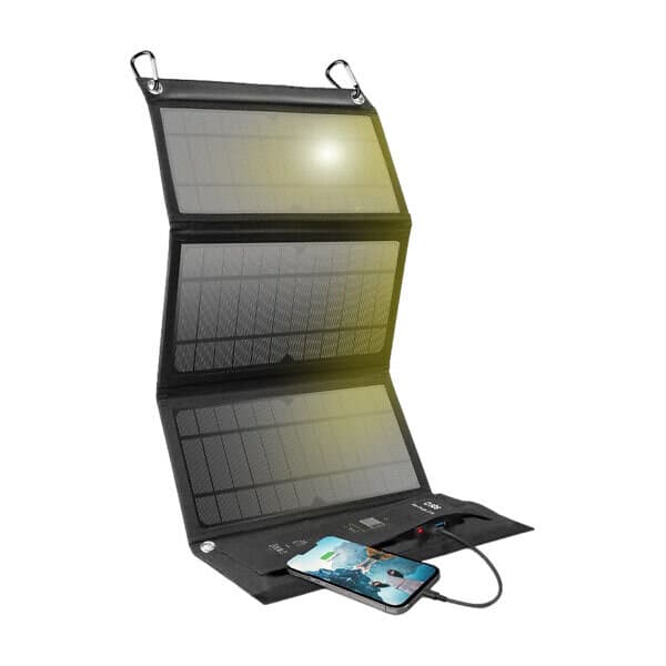SBS Bärbar Solcellsladdare 2xusb 21W