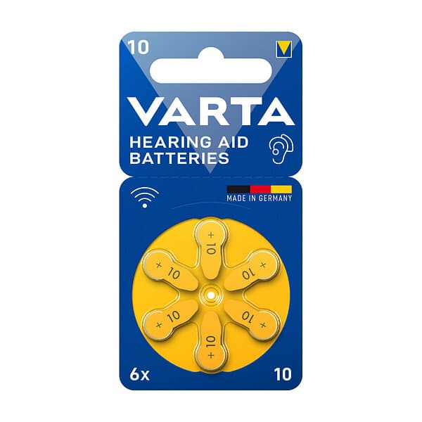 Varta 10 Hörapparatsbatterier, 6 St