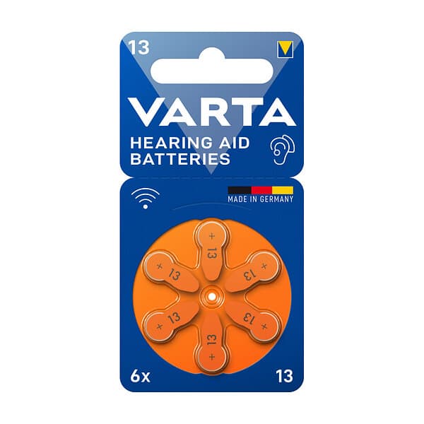 Varta 13 Hörapparatsbatterier, 6 St