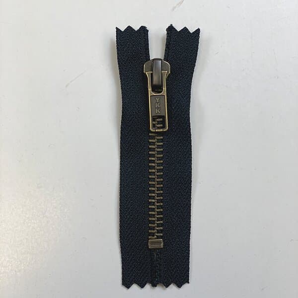 YKK Svart Jeans blixtlås 15 cm