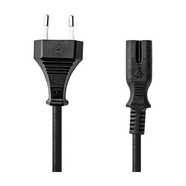 Nedis Euro Plug C7 Strömkabel 3m, Svart