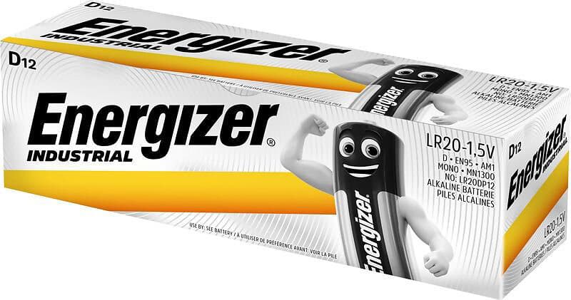 Energizer Industrial D/LR20 Batteri 12-Pack