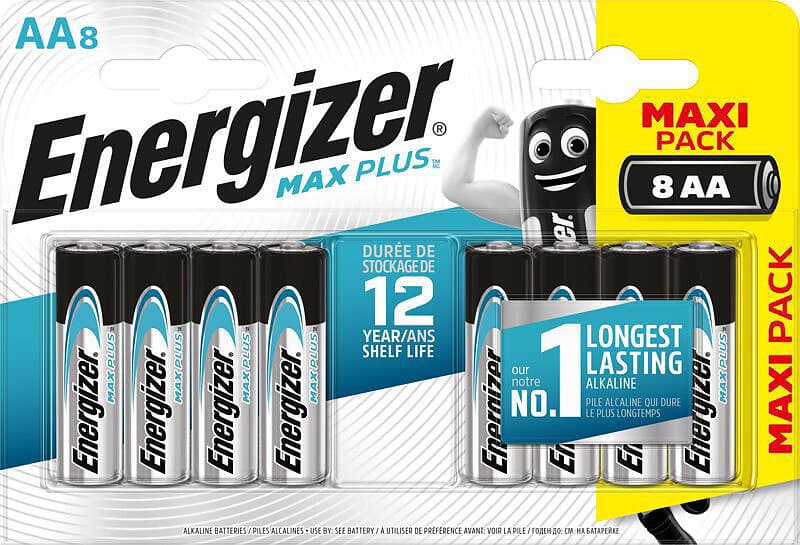 Energizer Max Plus AA/E91 Batteri 8-Pack