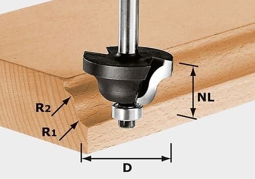 Festool Dubbelradiefräs HW 31,7x13x8mm R4/4mm