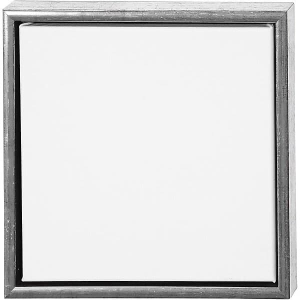 Creativ Company Canvas Artistline med Ram 1 St ArtistLine ram, vit, antiksilver, djup 3 cm, stl. 25755